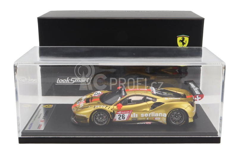 Looksmart Ferrari 488 Gt3 Evo 3.9l Turbo V8 Team Octane126 Serliana N 26 1:43, zlatá