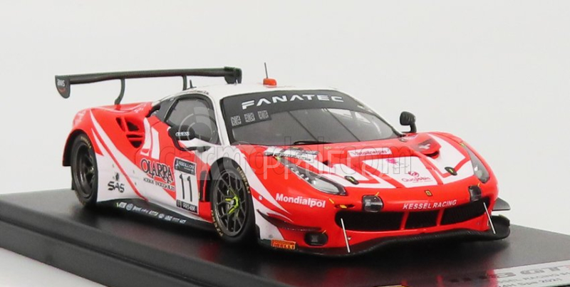 Looksmart Ferrari 488 Gt3 Evo Team Kessel Racing N 11 24h Spa 2021 D.fumanelli - G.roda - T.kohmann 1:43 Red Fluo White