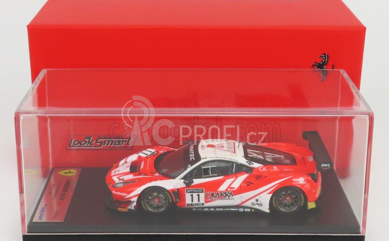 Looksmart Ferrari 488 Gt3 Evo Team Kessel Racing N 11 24h Spa 2021 D.fumanelli - G.roda - T.kohmann 1:43 Red Fluo White