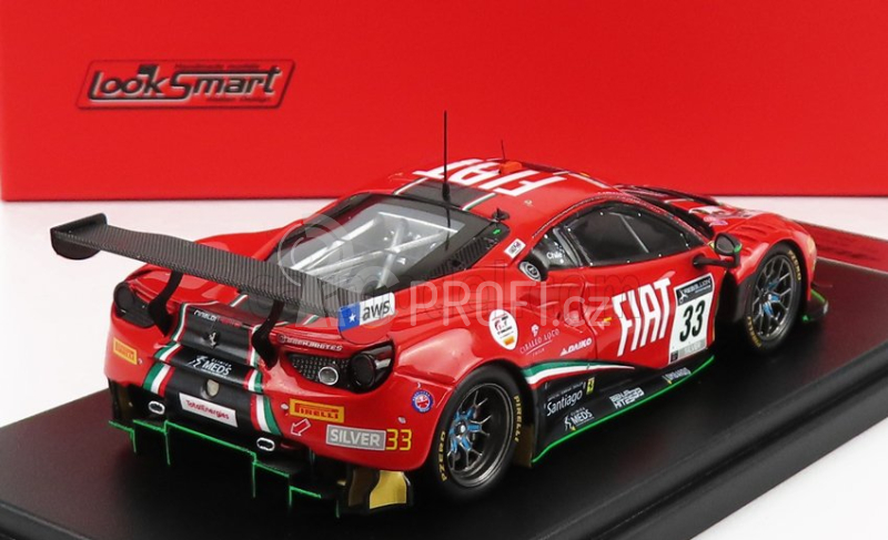 Looksmart Ferrari 488 Gt3 Evo Team Rinaldi Racing N 33 1:43, červená