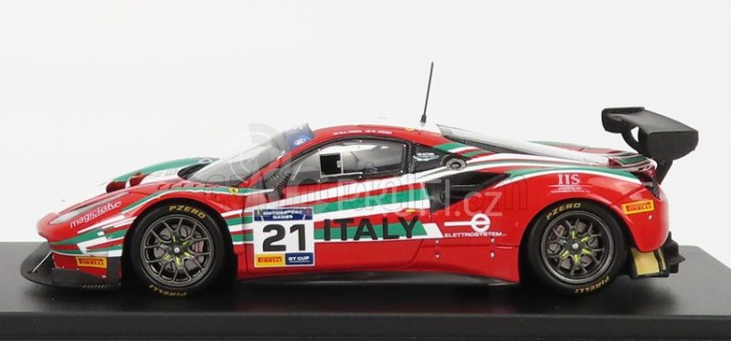 Looksmart Ferrari 488 Gt3 Italy Team N 21 1:43, italská vlajka