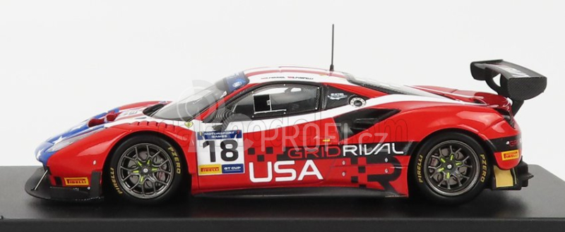 Looksmart Ferrari 488 Gt3 Usa Team N 18 1:43, vlajka USA