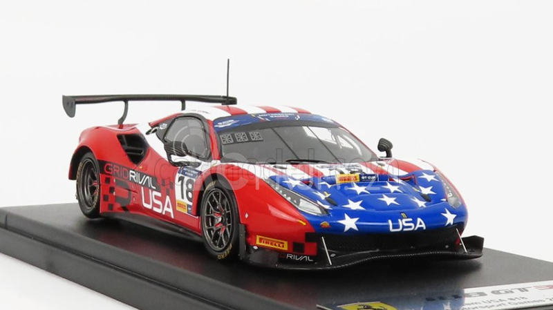 Looksmart Ferrari 488 Gt3 Usa Team N 18 1:43, vlajka USA