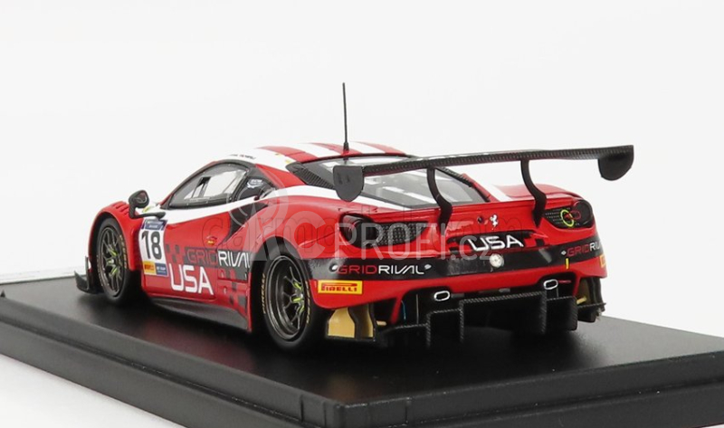 Looksmart Ferrari 488 Gt3 Usa Team N 18 1:43, vlajka USA