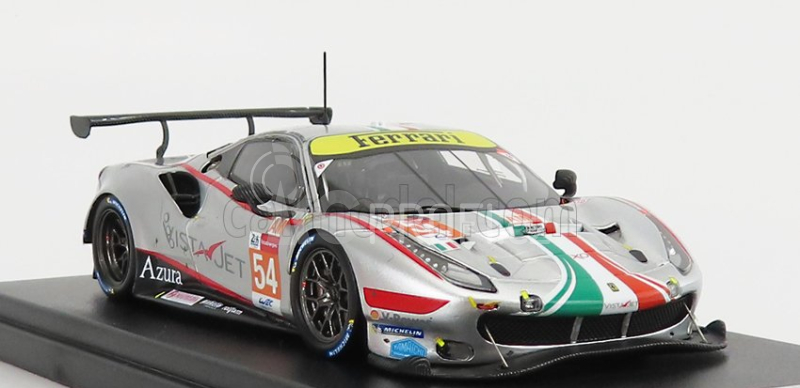 Looksmart Ferrari 488 Gte Evo 3.9l Turbo V8 Team Af Corse N 54 1:43, stříbrná