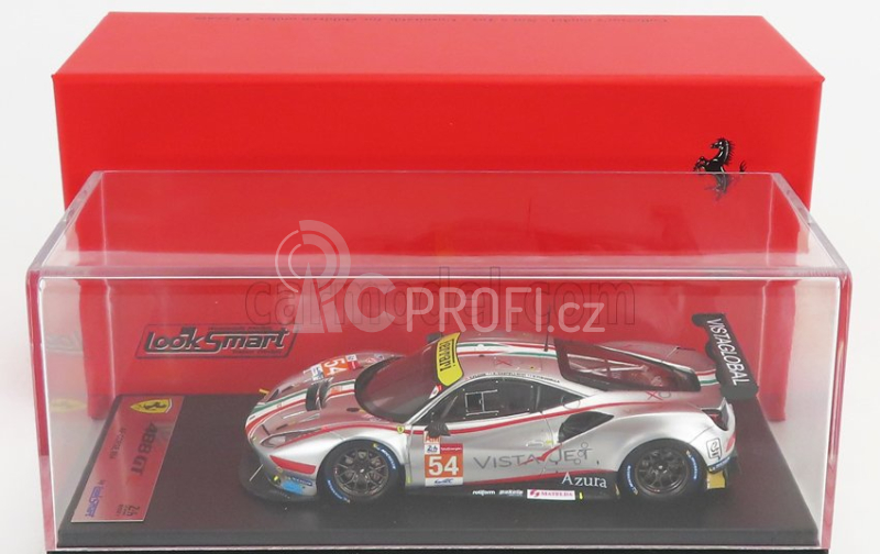 Looksmart Ferrari 488 Gte Evo 3.9l Turbo V8 Team Af Corse N 54 1:43, stříbrná