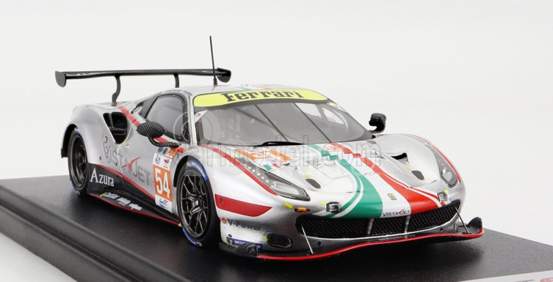 Looksmart Ferrari 488 Gte Evo 3.9l Turbo V8 Team Af Corse N 54 1:43, stříbrná