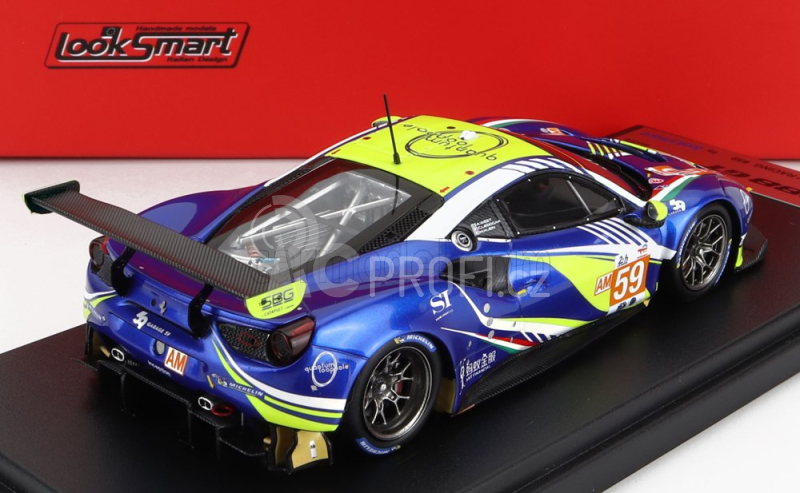 Looksmart Ferrari 488 Gte Evo 3.9l Turbo V8 Team Inception Racing N 59 1:43, modrá