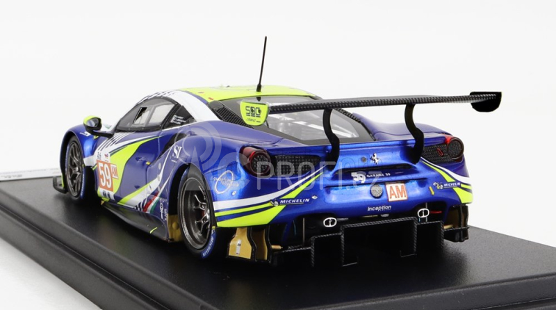 Looksmart Ferrari 488 Gte Evo 3.9l Turbo V8 Team Inception Racing N 59 1:43, modrá
