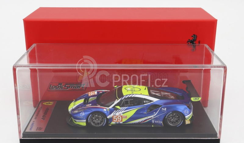 Looksmart Ferrari 488 Gte Evo 3.9l Turbo V8 Team Inception Racing N 59 1:43, modrá
