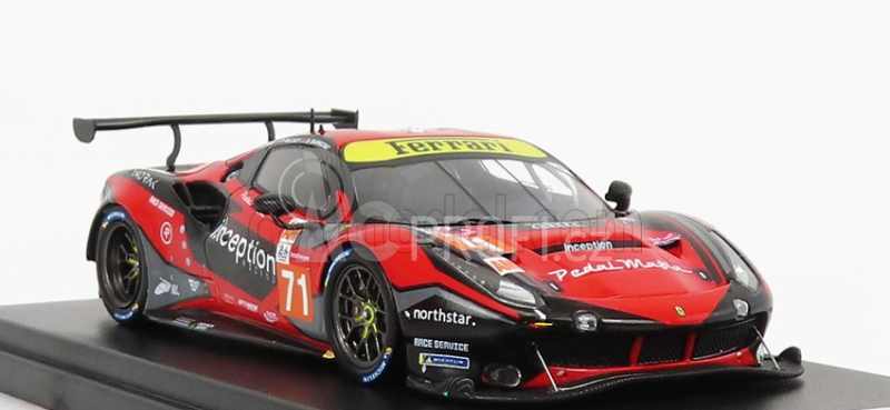 Looksmart Ferrari 488 Gte Evo 3.9l Turbo V8 Team Inception Racing N 71 1:43, červená
