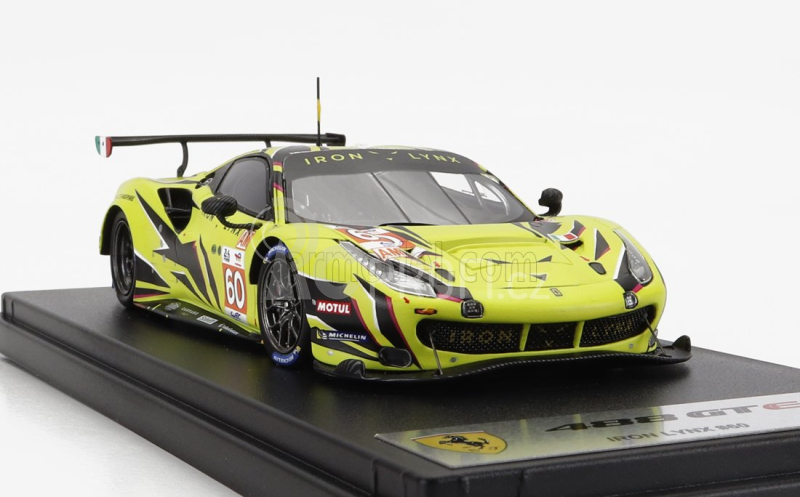 Looksmart Ferrari 488 Gte Evo 3.9l Turbo V8 Team Iron Lynx N 60 1:43, žlutá