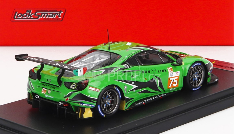 Looksmart Ferrari 488 Gte Evo 3.9l Turbo V8 Team Iron Lynx N 75 1:43, zelená