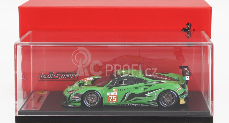 Looksmart Ferrari 488 Gte Evo 3.9l Turbo V8 Team Iron Lynx N 75 1:43, zelená