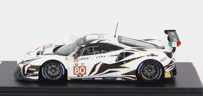 Looksmart Ferrari 488 Gte Evo 3.9l Turbo V8 Team Iron Lynx N 80 1:43, bílá
