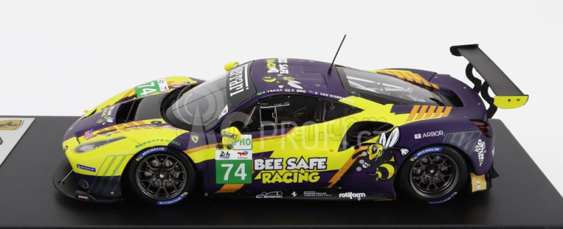 Looksmart Ferrari 488 Gte Evo 3.9l Turbo V8 Team Riley Motortsport N 74 1:43, žlutá