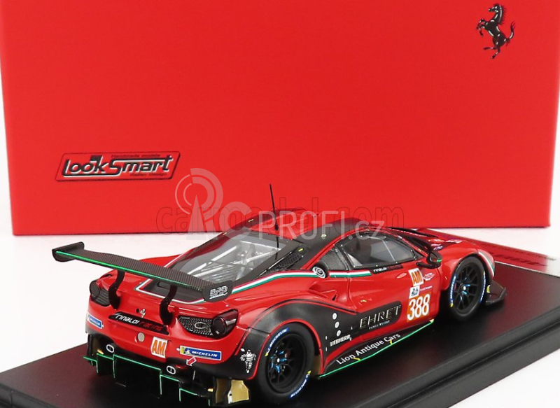 Looksmart Ferrari 488 Gte Evo 3.9l Turbo V8 Team Rinaldi Racing N 388 1:43, červená