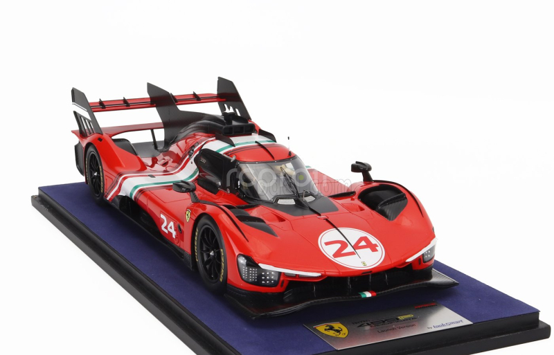 Looksmart Ferrari 499p 3.0l Turbo V6 N 24 Modificata Launch Version 2024 - Con Vetrina - With Showcase 1:18 Červená Bílá Černá