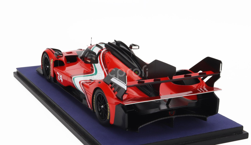 Looksmart Ferrari 499p 3.0l Turbo V6 N 24 Modificata Launch Version 2024 - Con Vetrina - With Showcase 1:18 Červená Bílá Černá