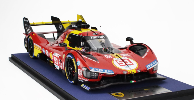 Looksmart Ferrari 499p 3.0l Turbo V6 Team Ferrari Af Corse N 51 3rd 24h Le Mans 2024 Alessandro Pier Guidi - James Calado - Antonio Giovinazzi 1:18 Červená Žlutá Černá