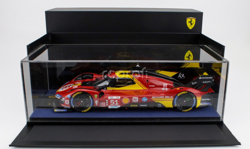 Looksmart Ferrari 499p 3.0l Turbo V6 Team Ferrari Af Corse N 51 3rd 24h Le Mans 2024 Alessandro Pier Guidi - James Calado - Antonio Giovinazzi 1:18 Červená Žlutá Černá