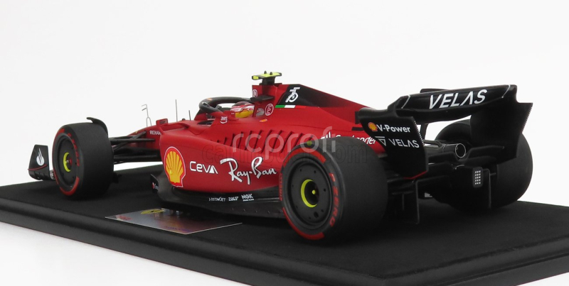 Looksmart Ferrari F1-75 Team Scuderia Ferrari N 55 2nd Bahrain Gp 2022 Carlos Sainz 1:18 Red