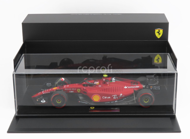 Looksmart Ferrari F1-75 Team Scuderia Ferrari N 55 2nd Bahrain Gp 2022 Carlos Sainz 1:18 Red