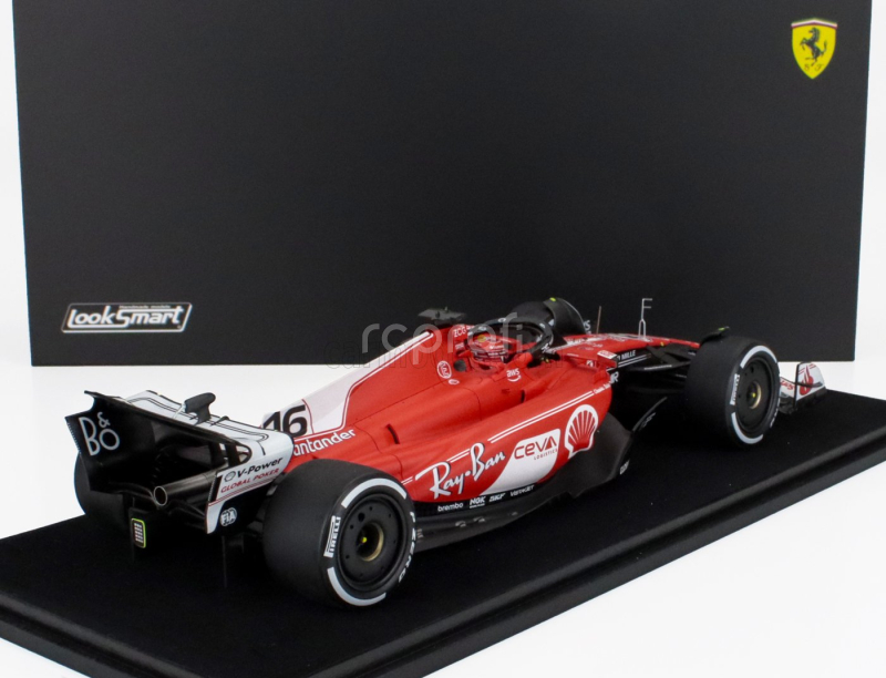 Looksmart Ferrari F1  Sf-23 Team Scuderia Ferrari N 16 2nd Las Vegas Usa Gp 2023 Charles Leclerc 1:18 Červená Bílá Černá