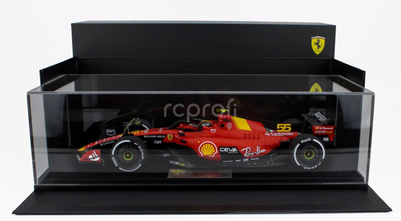 Looksmart Ferrari F1  Sf-23 Team Scuderia Ferrari N 55 Monza Italy Gp 2023 Carlos Sainz 1:18 Červená Černá