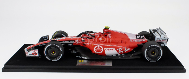 Looksmart Ferrari F1  Sf-23 Team Scuderia Ferrari N 55 Usa Las Vegas Gp 2023 Carlos Sainz 1:18 Červená Bílá Černá