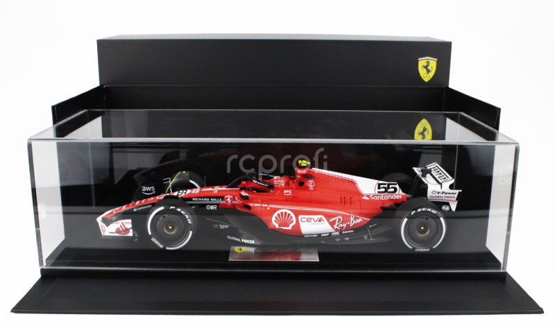 Looksmart Ferrari F1  Sf-23 Team Scuderia Ferrari N 55 Usa Las Vegas Gp 2023 Carlos Sainz 1:18 Červená Bílá Černá