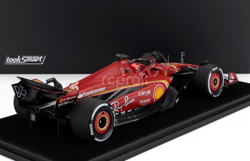 Looksmart Ferrari F1  Sf-24 Team Scuderia Ferrari N 16 2nd Australian Gp 2024 Charles Leclerc - Con Vetrina - With Showcase 1:18 Červená Černá