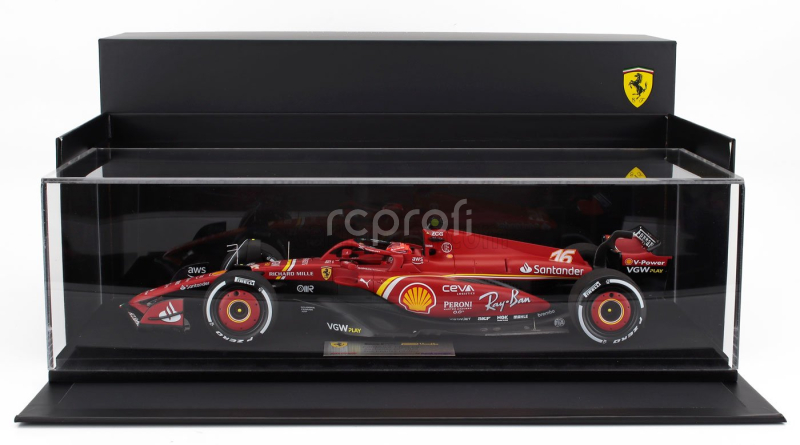Looksmart Ferrari F1  Sf-24 Team Scuderia Ferrari N 16 2nd Australian Gp 2024 Charles Leclerc - Con Vetrina - With Showcase 1:18 Červená Černá