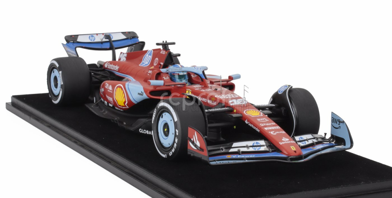 Looksmart Ferrari F1  Sf-24 Team Scuderia Ferrari N 16 3rd Miami Gp 2024 Charles Leclerc - Con Vetrina - With Showcase 1:18 Červená Černá Světle Modrá