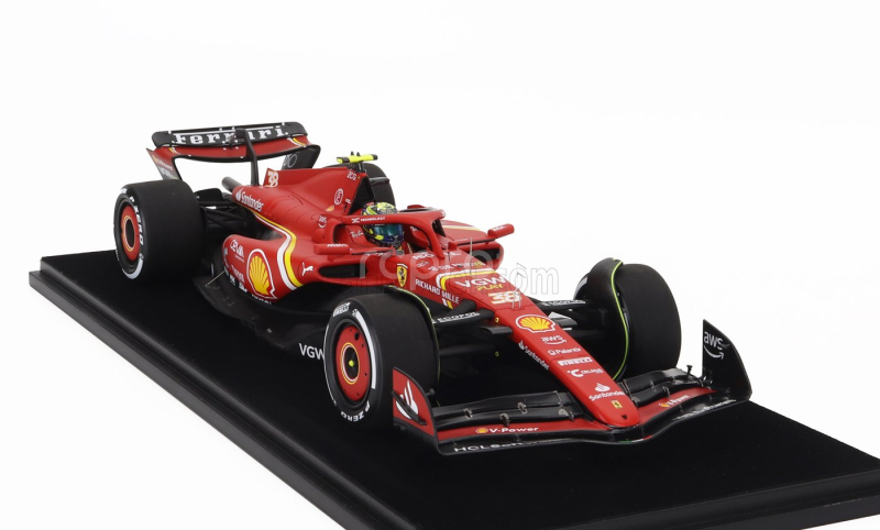 Looksmart Ferrari F1  Sf-24 Team Scuderia Ferrari N 38 7th Saudi Arabia Gp 2024 Oliver Bearman - Con Vetrina - With Showcase 1:18 Červená Černá