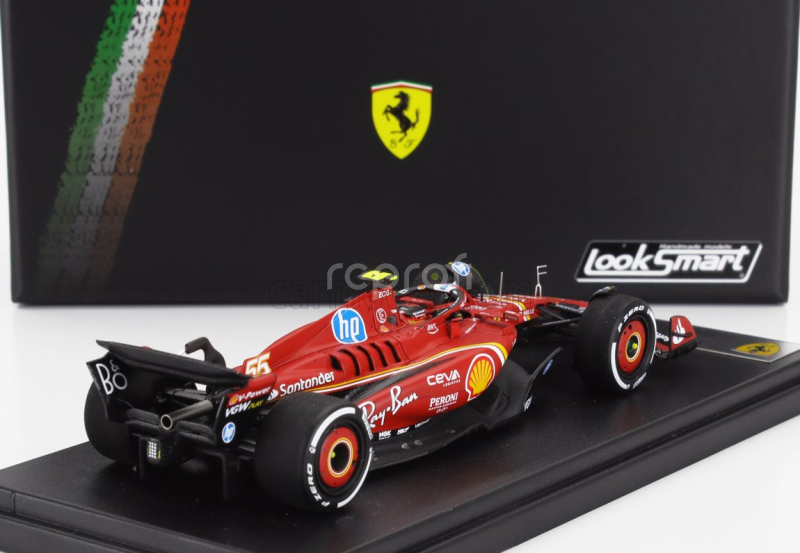 Looksmart Ferrari F1  Sf-24 Team Scuderia Ferrari N 55 3rd Monaco Gp 2024 Carlos Sainz 1:43 Červená Bílá Žlutá