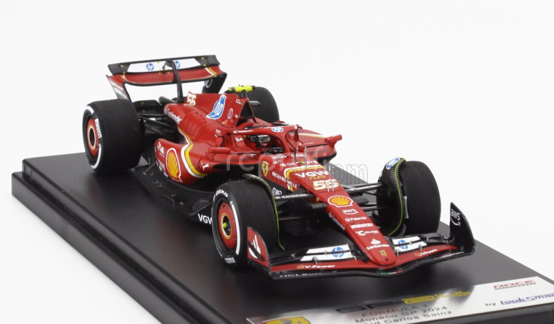 Looksmart Ferrari F1  Sf-24 Team Scuderia Ferrari N 55 3rd Monaco Gp 2024 Carlos Sainz 1:43 Červená Bílá Žlutá