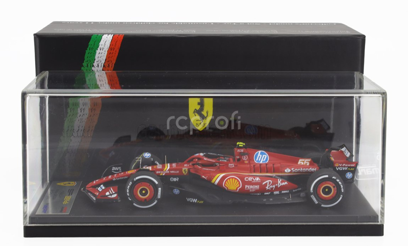 Looksmart Ferrari F1  Sf-24 Team Scuderia Ferrari N 55 3rd Monaco Gp 2024 Carlos Sainz 1:43 Červená Bílá Žlutá