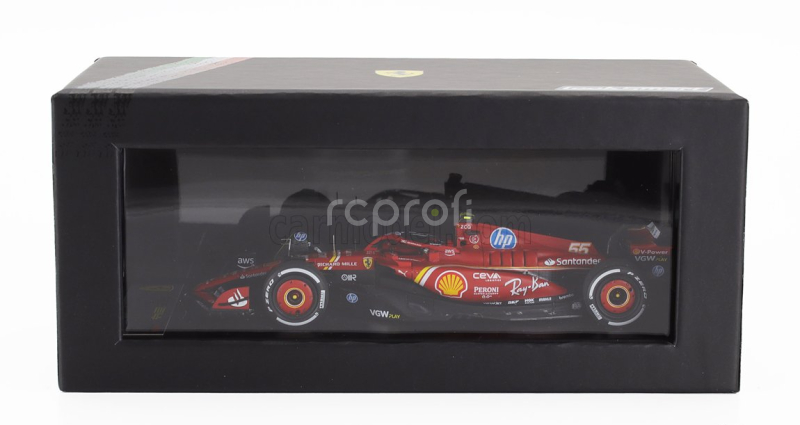 Looksmart Ferrari F1  Sf-24 Team Scuderia Ferrari N 55 3rd Monaco Gp 2024 Carlos Sainz 1:43 Červená Bílá Žlutá