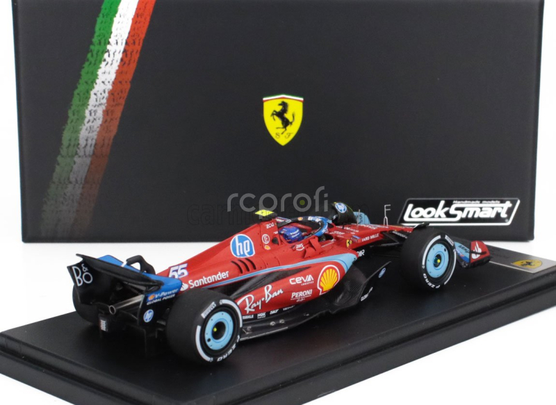 Looksmart Ferrari F1  Sf-24 Team Scuderia Ferrari N 55 5th Miami Gp 2024 Carlos Sainz 1:43 Červená Černá Světle Modrá