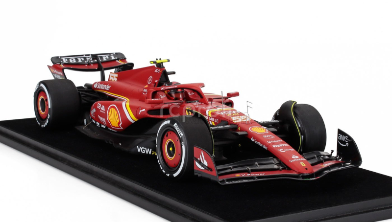 Looksmart Ferrari F1  Sf-24 Team Scuderia Ferrari N 55 Winner Australian Gp 2024 Carlos Sainz - Con Vetrina - With Showcase 1:18 Červená Černá
