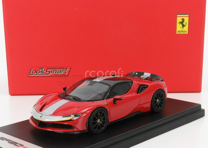 Looksmart Ferrari Sf90 Stradale Hybrid 1000hp 2019 1:43 Rosso Corsa - Červená Černá Stříbrná