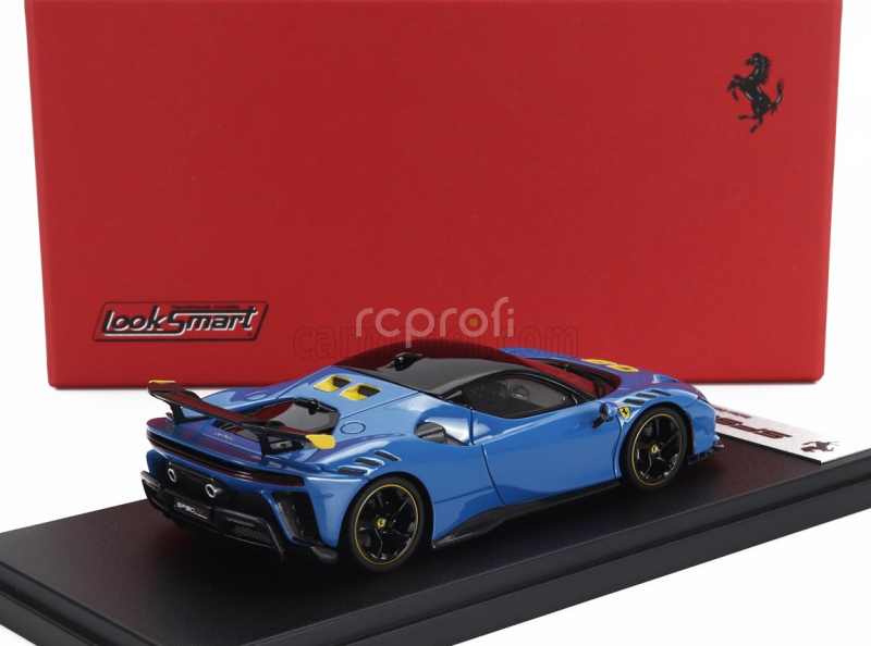 Looksmart Ferrari Sf90 Xx Stradale 2024 1:43 Azzurro Dino - Světle Modrá Černá Žlutá