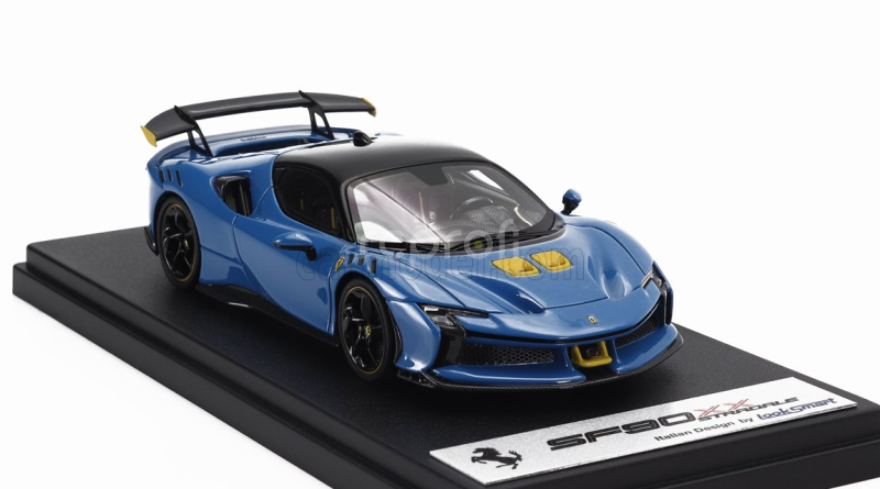 Looksmart Ferrari Sf90 Xx Stradale 2024 1:43 Azzurro Dino - Světle Modrá Černá Žlutá