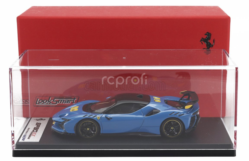 Looksmart Ferrari Sf90 Xx Stradale 2024 1:43 Azzurro Dino - Světle Modrá Černá Žlutá