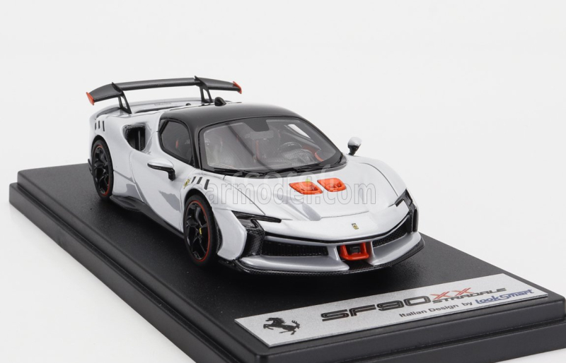 Looksmart Ferrari Sf90 Xx Stradale 2024 1:43 Bianco Artico - Bílá Met Oranžová Černá