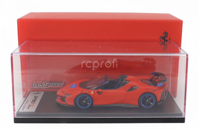 Looksmart Ferrari Sf90 Xx Stradale Spider 2024 1:43 Rosso Le-mans - Matná Červená Modrá Černá