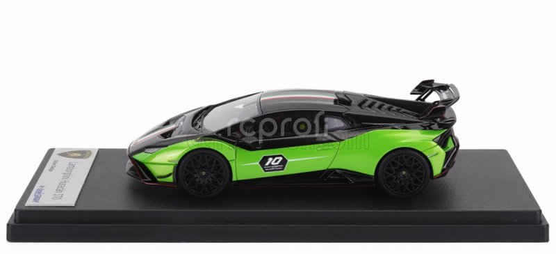 Looksmart Lamborghini Huracan Sto Lp640-2 N 10 Italian Stripe 2023 - 10th Anniversary 1:43 Zelená Černá