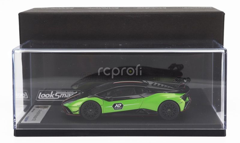 Looksmart Lamborghini Huracan Sto Lp640-2 N 10 Italian Stripe 2023 - 10th Anniversary 1:43 Zelená Černá
