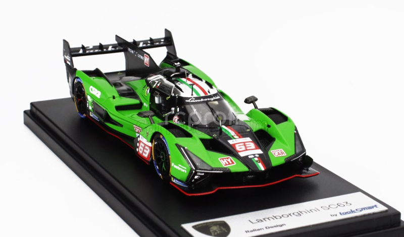 Looksmart Lamborghini Sc63 3.8l V8 Turbo Team Lamborghini Iron Lynx N 63 24h Le Mans 2024 Daniil Kvyat - Mirko Bortolotti - Edoardo Mortara 1:43 Zelená Bílá
